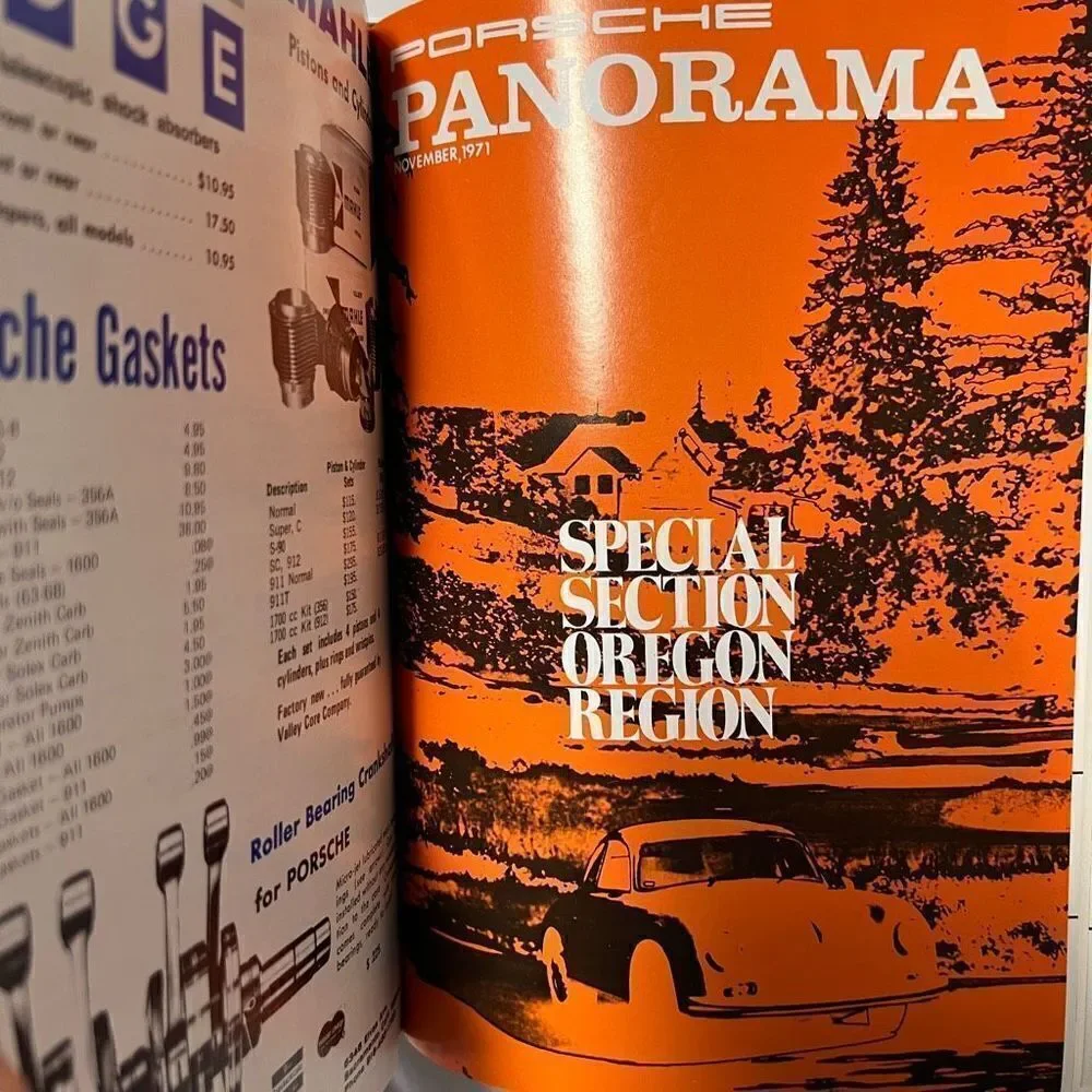 Porsche Panoramic Hardcover Bounded Magazines Vintage 1971 JAN-Dec  PCA - Picture 5 of 16
